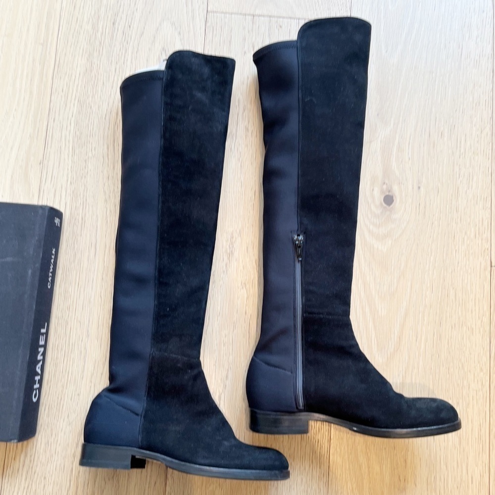 𝅺Knee High Dual Fabric Boots